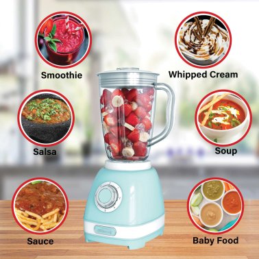 Brentwood® 2-Speed Retro Blender with 50-Ounce Plastic Jar