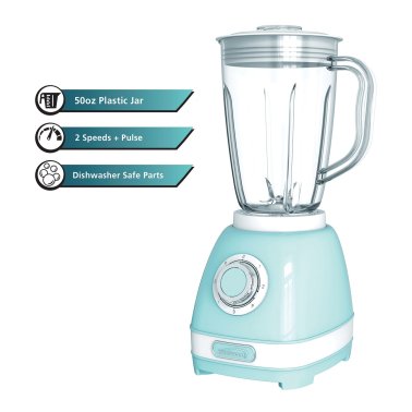 Brentwood® 2-Speed Retro Blender with 50-Ounce Plastic Jar