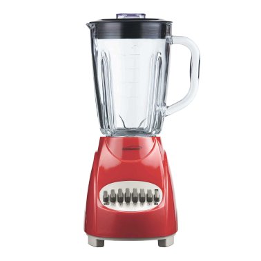 Brentwood® 42-Ounce 12-Speed + Pulse Electric Blender with Glass Jar (Red)