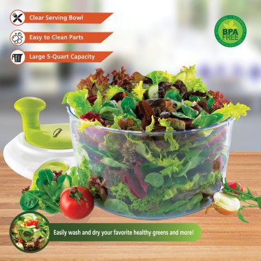 Brentwood® Salad Spinner with 5-Qt. Serving Bowl