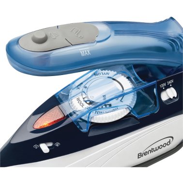 Brentwood® Dual-Voltage Nonstick Travel Steam Iron