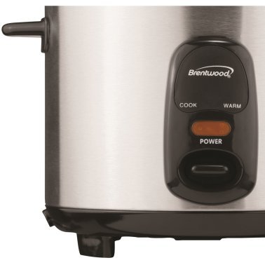 Brentwood® 5-Cups Uncooked/10-Cups Cooked Electric Rice Cooker, Stainless Steel