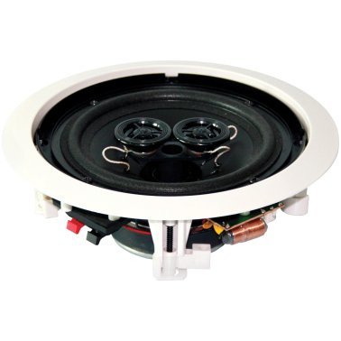 BIC America Muro™ MSR6D 6.5-In. with Dual Tweeters Indoor 2-Way In-Ceiling Stereo Speaker, 100 Watts