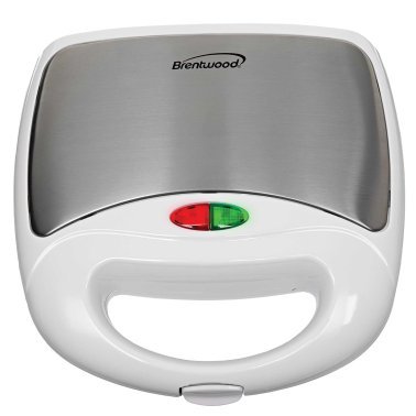 Brentwood® Nonstick Compact Dual Sandwich Maker (White)