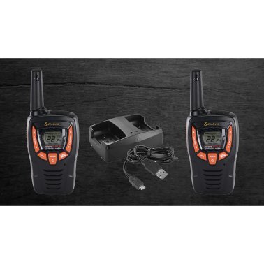 Cobra® microTALK® GMRS/FRS Walkie Talkies Pair, Black, CXT390