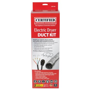 Certified Appliance Accessories® Electric Dryer Flex Duct Kit with 4-Wire 30-Amp 6ft Cord