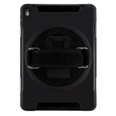 CTA Digital® Protective Case with Built-in 360º Rotatable Grip Kickstand for iPad® (Black)