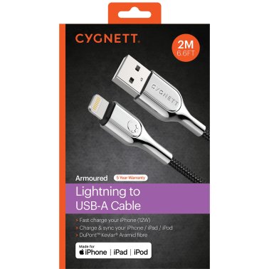 Cygnett® Armored Lightning® to USB Charge and Sync Cable (6 Ft.)