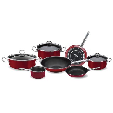 VASCONIA® Elegance 10-Piece Cookware Set (Red)