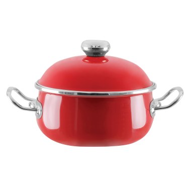 Vita® Enamel-on-Steel Covered Dutch Oven (6 Quart; Red)