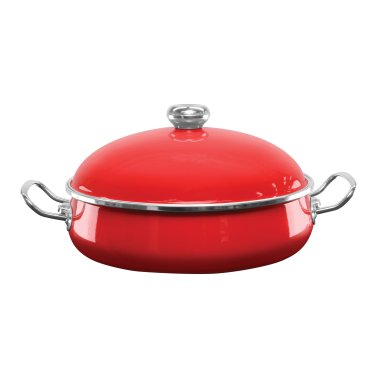 Vita® 5-Qt. Enamel-on-Steel Covered Casserole (Red)