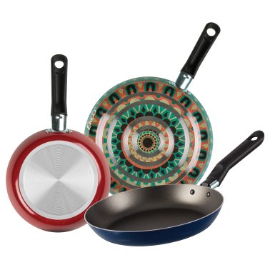 EKCO® Photopaint Aluminum Skillets, 3 Pack (Hippie Chick)