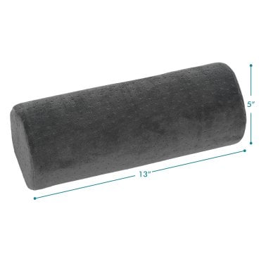 AllSett Health® Ergonomic Bamboo Cylinder Bolster Pillow with Removable Washable Cover (Gray)