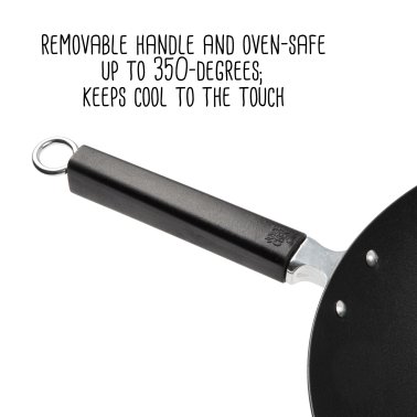 Joyce Chen® Professional Series Carbon Steel Excalibur® Nonstick Wok with Phenolic Handles, 14-In.