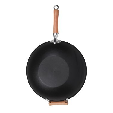 Joyce Chen® Professional Series Cast Iron Wok with Maple Handles, 14-In.