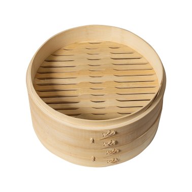 Joyce Chen® 2-Tier Bamboo Steamer Baskets with Lid (10 In.)