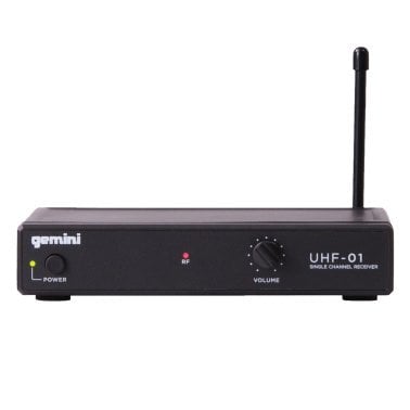 Gemini® UHF-01HL-F2 UHF Single-Channel Wireless Microphone System with Headset and Lavalier Microphones