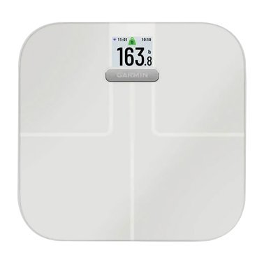 Garmin® Index™ 400-lb Capacity Smart Glass Bathroom Scale (White)