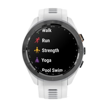 Garmin® Approach® S70 Golf Smartwatch with 42-mm Case and Black Ceramic Bezel (White)