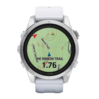 Garmin® epix™ Pro (Gen 2) Standard Edition Smartwatch with 42-mm Case, Silver Bezel with Whitestone Band
