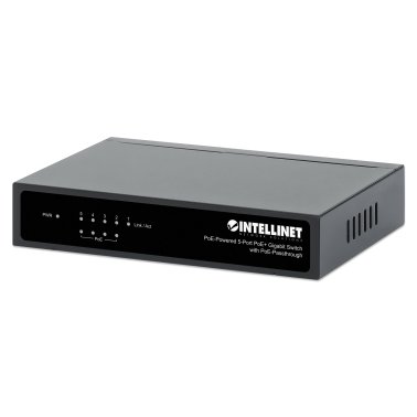 Intellinet Network Solutions® 68-Watt PoE-Powered 5-Port Gigabit Switch with PoE-Passthrough