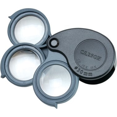CARSON® TriView™ 5x–15x Folding Magnifier