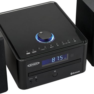 JENSEN® JBS-210 3-Piece Stereo 4-Watt-RMS CD Music System with Bluetooth®, Digital AM/FM Receiver, 2 Speakers, and Remote