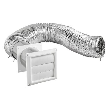 Lambro® 4-In. x 8-Ft. UL 2158A Transition Duct Louvered Vent Kit