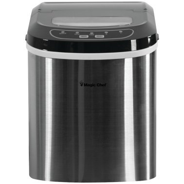 Magic Chef® 27-Pound-Capacity Portable Ice Maker (Stainless Steel)