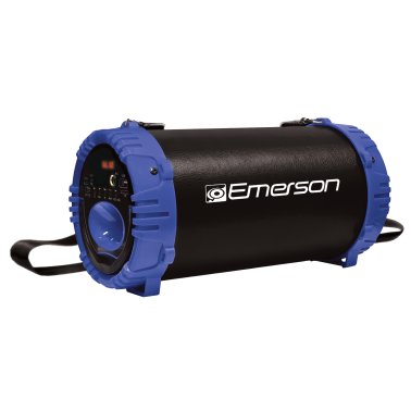 Emerson® Portable Bluetooth® Speaker with LED Lighting, FM Radio, and Carrying Strap, EAS-3001 (Blue)