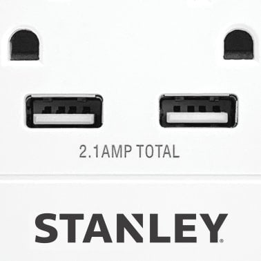 STANLEY® SurgeQuad AC and USB Wall Tap