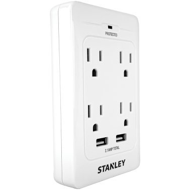 STANLEY® SurgeQuad AC and USB Wall Tap