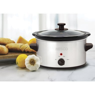 NESCO® 1.5-Qt. 120-Watt Metallic Slow Cooker (Silver)