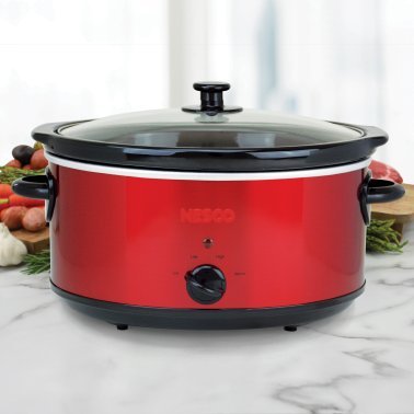 NESCO® 6-Qt. 275-Watt Analog Stainless Steel Slow Cooker