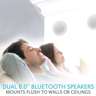 Pyle® PDICBT852RD 250-Watt 8-In. Bluetooth® Ceiling/Wall Speakers, 2 Count