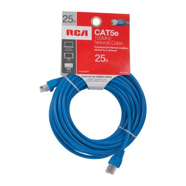 RCA CAT-5E 100MHz Network Cable, 25ft