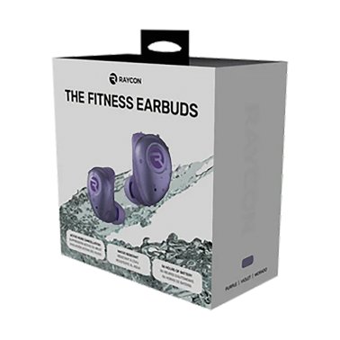 Raycon® The Fitness Bluetooth® Earbuds, True Wireless with Microphone and Charging Case (Lavender Purple)