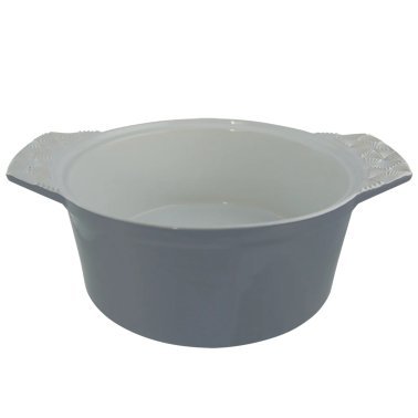 Taste of Home® 2-Qt. Stoneware Round Casserole with Lid, Ash Gray