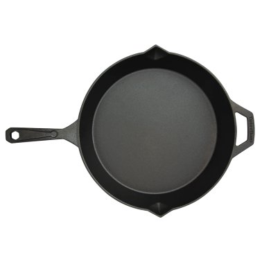 Taste of Home® Pre-Seasoned Cast Iron Skillet with Pour Spouts and Handles (12 In.)