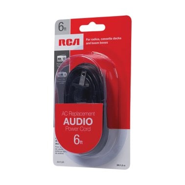 RCA Universal 2-Prong Replacement Power Cord, 6 Ft.