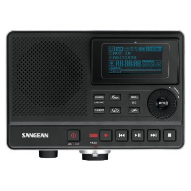 Sangean® DAR-101 Tabletop Rechargeable Digital MP3 Recorder with Built-in Stereo Microphone