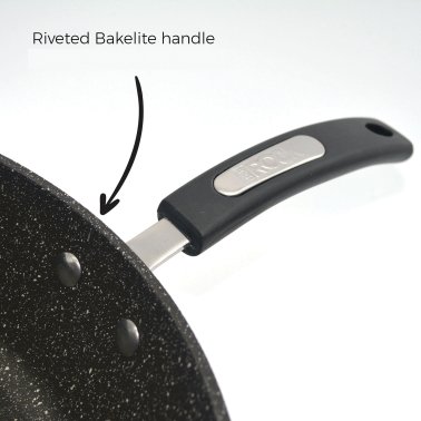 THE ROCK™ by Starfrit® 12-In.  Deep Fry Pan with Lid and Bakelite® Handle