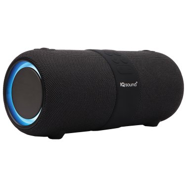 IQ Sound® IQ-2323BT Dual 3-Inch 14-Watt Portable True Wireless Stereo Bluetooth® Rechargeable Speaker with FM Radio, Microphone, and RGB Lights