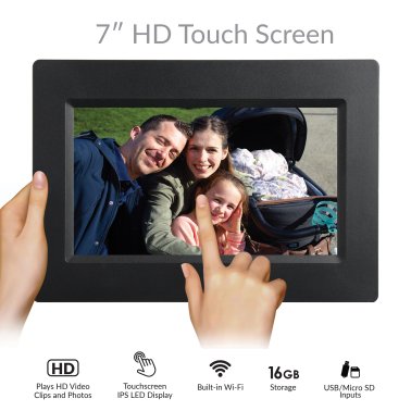Supersonic® 7-In. Touch Screen LCD Smart Digital Photo Frame