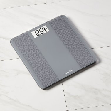 Taylor® Precision Products Digital Glass Scale with Textured Herringbone Design, 500-Lb. Capacity