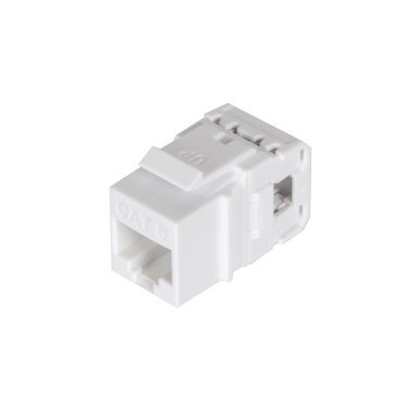 Vericom® VGS6™ Series UTP CAT-6 RJ45 180° Keystone Jack, Unshielded, Bag of 25 (White)