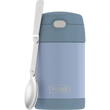 Thermos® 16-Ounce FUNtainer® Vacuum-Insulated Stainless Steel Food Jar with Folding Spoon (Denim Blue)