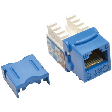 Tripp Lite® by Eaton® CAT-6/CAT-5E 110-Style Punch-down Keystone Jack (Blue)