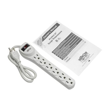 Tripp Lite® by Eaton® Protect It!® 180 Joules Surge Protector, 6 Outlets, 2-Ft. Cord, TLP602