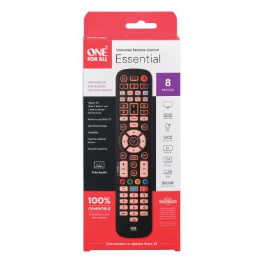 One For All® Essential 8-Device Antimicrobial Backlit Universal Remote